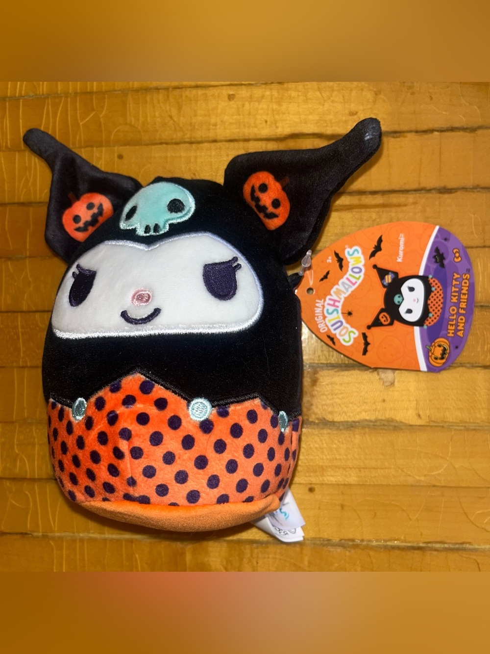 Sanrio Hello Kitty &  Friends Kuromi Halloween Plush Teal Skull NEW NWT